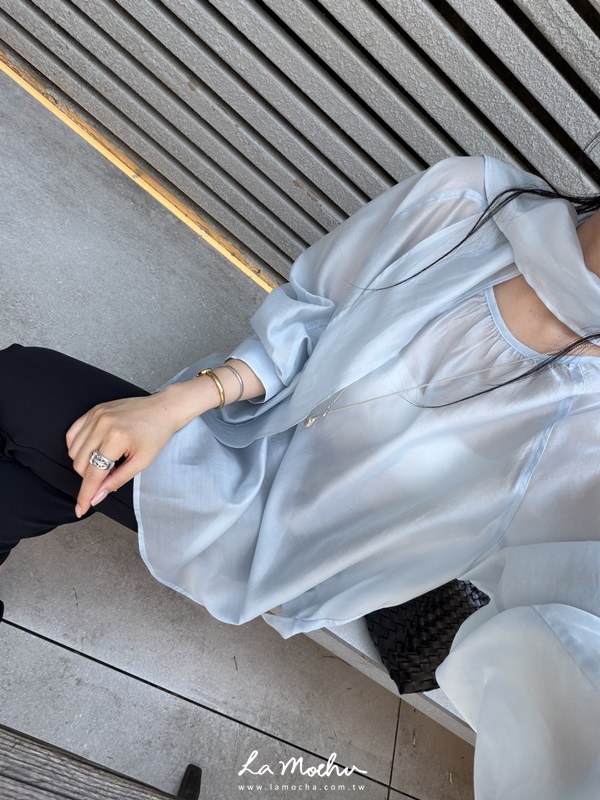 歐美知性透膚上衣(附領帶)(闆娘清單)